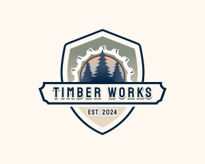 Woodcutter Woodwork Carpentry logo design