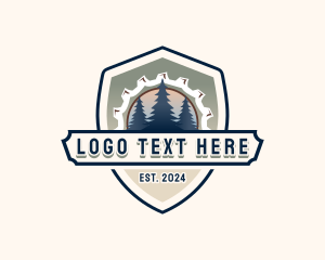 Log - Woodcutter Woodwork Carpentry logo design