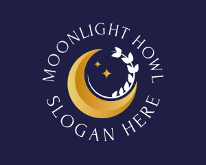 Elegant Crescent Moon  logo design