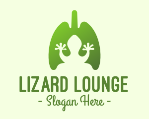 Green Frog Respiratory Lungs logo design