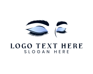 Cosmetic Tattoo - Feminine Beauty Eyelashes logo design