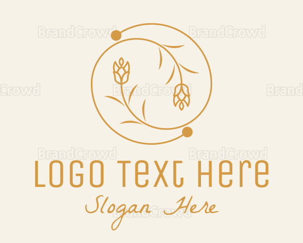 Gold Flower Spiral Logo