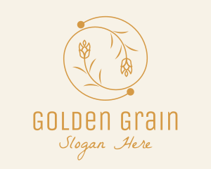 Gold Flower Spiral logo design