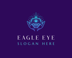 Tarot Eye Hands logo design