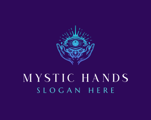 Tarot Eye Hands logo design