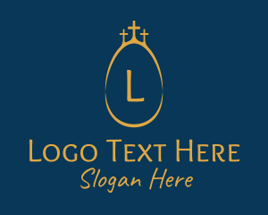 Gold - Holy Easter Egg logo design