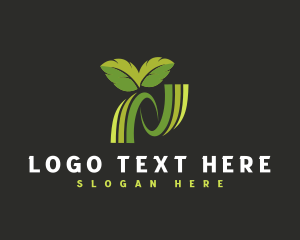 Vegetarian - Garden Herbal Leaf logo design