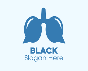 Health - Blue Respiratory Lungs Chat logo design