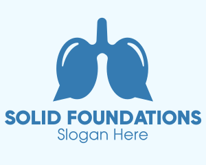 Messenger - Blue Respiratory Lungs Chat logo design