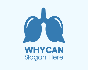 Body Organ - Blue Respiratory Lungs Chat logo design
