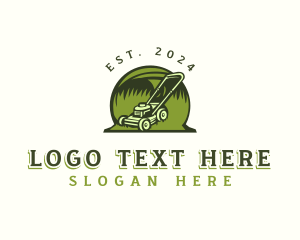 Lawn Mower Landscaping Logo