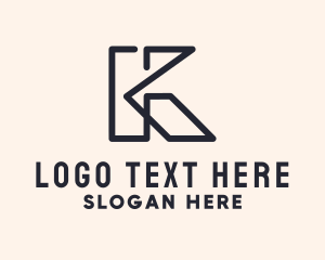 Carpenter - Abstract Business Letter K logo design