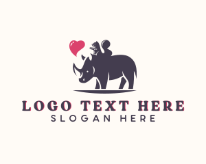 Animal - Squirrel Rhino Zoo logo design