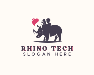 Rhino - Squirrel Rhino Zoo logo design