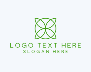 Plant - Circle Leaf Organic logo design