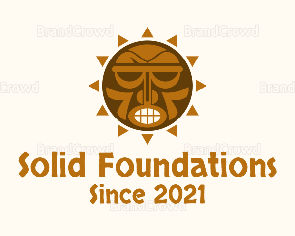 Tribal Aztec Sun Logo
