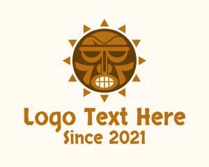 Tribal - Tribal Aztec Sun logo design