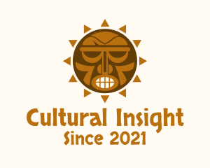 Tribal Aztec Sun logo design