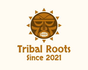 Tribal Aztec Sun logo design