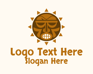 Tribal Aztec Sun Logo