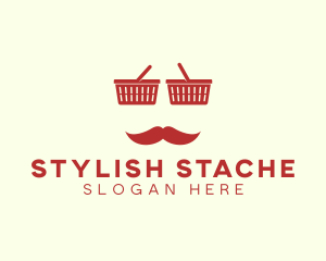 Moustache - Shopper Man Mustache logo design