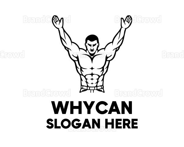 Strong Muscle Man Logo