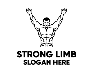 Strong Muscle Man logo design