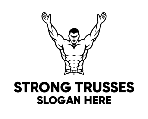 Strong Muscle Man logo design