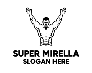 Strongman - Strong Muscle Man logo design