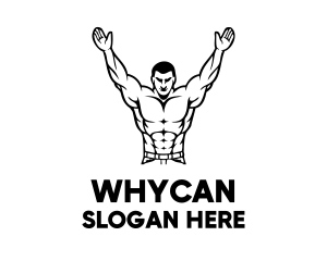 Bodybuilder - Strong Muscle Man logo design