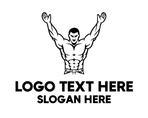 Strong Muscle Man Logo