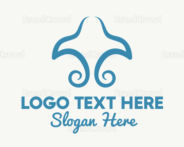 Blue Stingray Swirl Logo