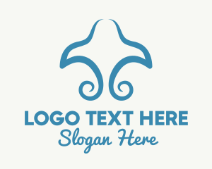 Blue Stingray Swirl Logo