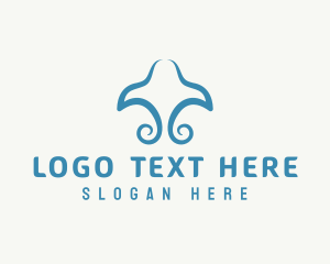 Swirl - Blue Stingray Swirl logo design