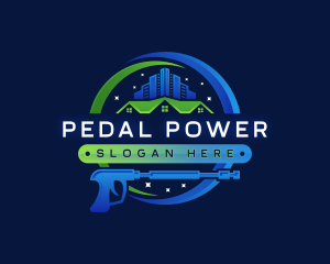 Power Wash Building Cleaner logo design