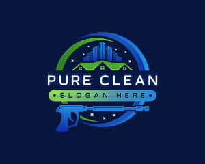 Power Wash Building Cleaner logo design