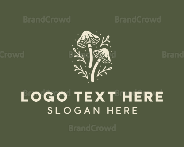 Mushroom Plant Forest Logo