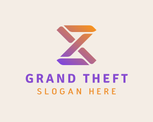 Financial - Gradient Digital Loop logo design