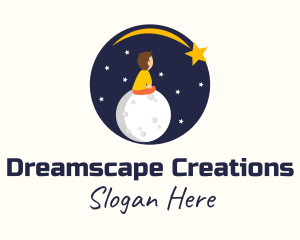 Imagination - Child Shooting Star logo design