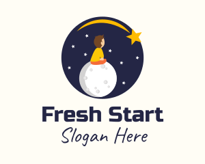 Youngster - Child Shooting Star logo design