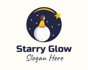 Child Shooting Star logo design