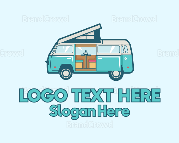 Camper Van Vehicle Logo