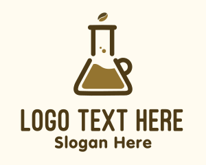 Fluid - Lab Flask Coffee logo design