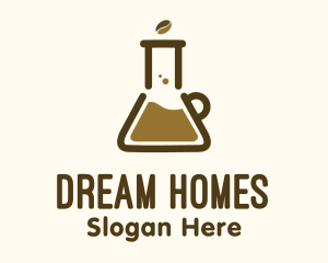 Coffee Bean - Lab Flask Coffee logo design
