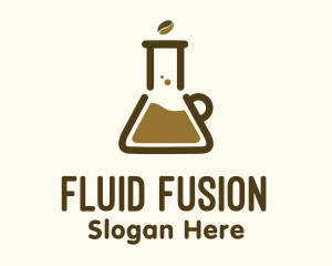 Lab Flask Coffee logo design