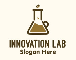 Lab Flask Coffee logo design