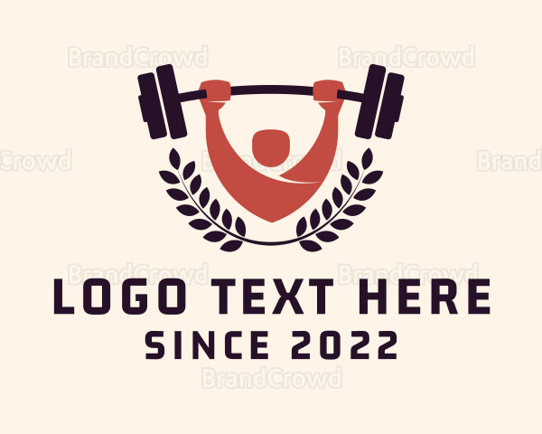 Gym Instructor Barbell Logo