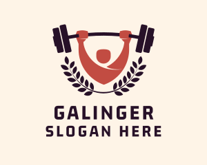 Gym Instructor Barbell Logo