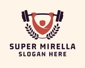 Gym Instructor Barbell Logo