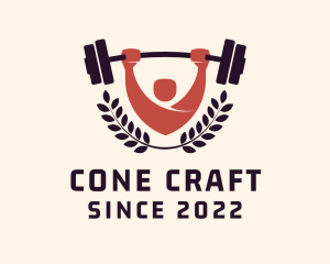 Gym Instructor Barbell logo design